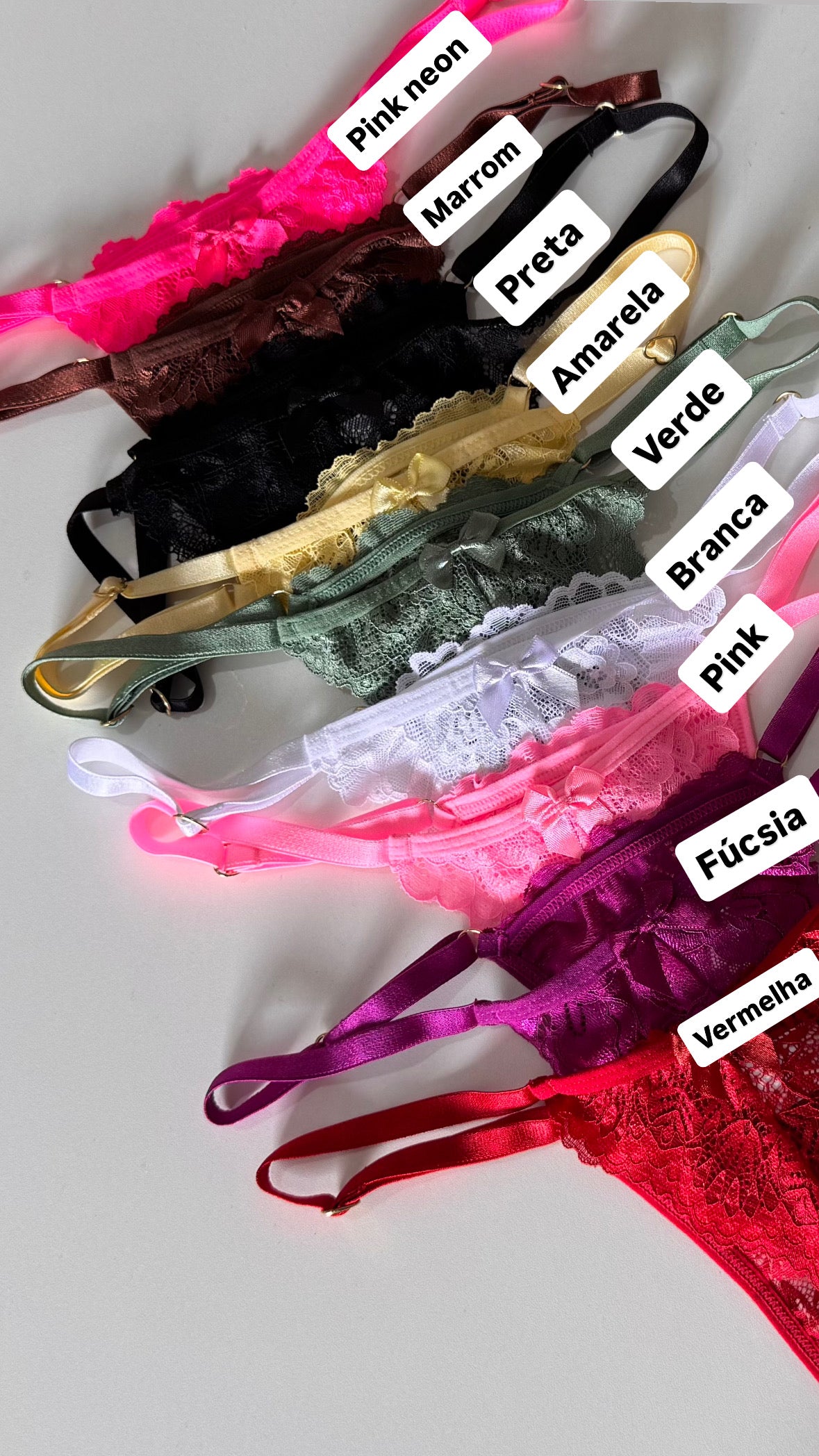 CALCINHA FIO DUPLO EM RENDA COM REGULAGEM NA LATERAL