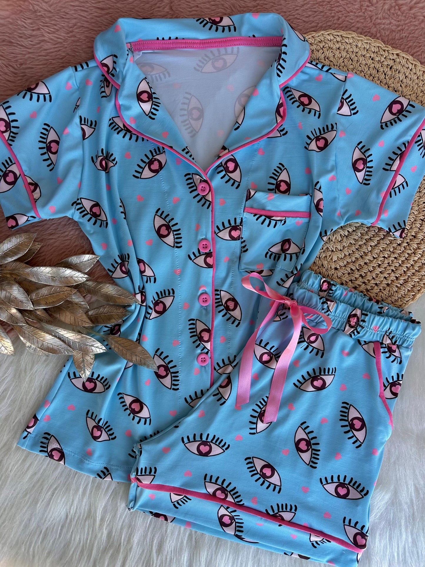 Pajama set in Fluit fabric