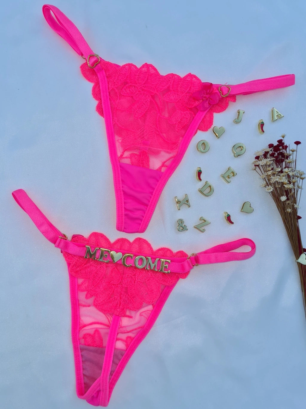 FIO PERSONALIZÁVEL TULE PÉTALA PINK NEON