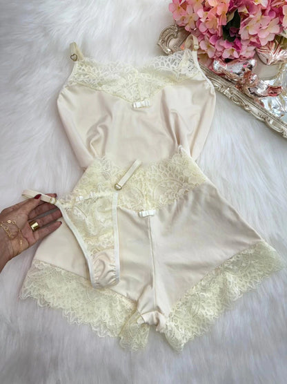 "Encanto" Babydoll (Includes Panties) — pearl