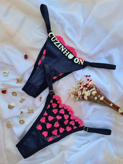 FIO PERSONALIZAVEL TULE BORDADO DUPLO