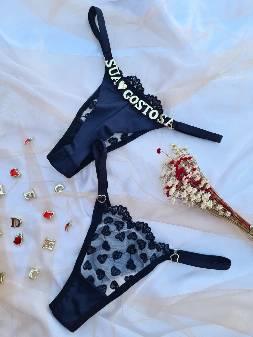 FIO PERSONALIZAVEL TULE BORDADO DUPLO