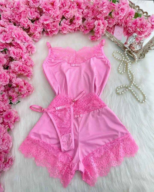 "Encanto" Babydoll (Includes Panties) — Pink