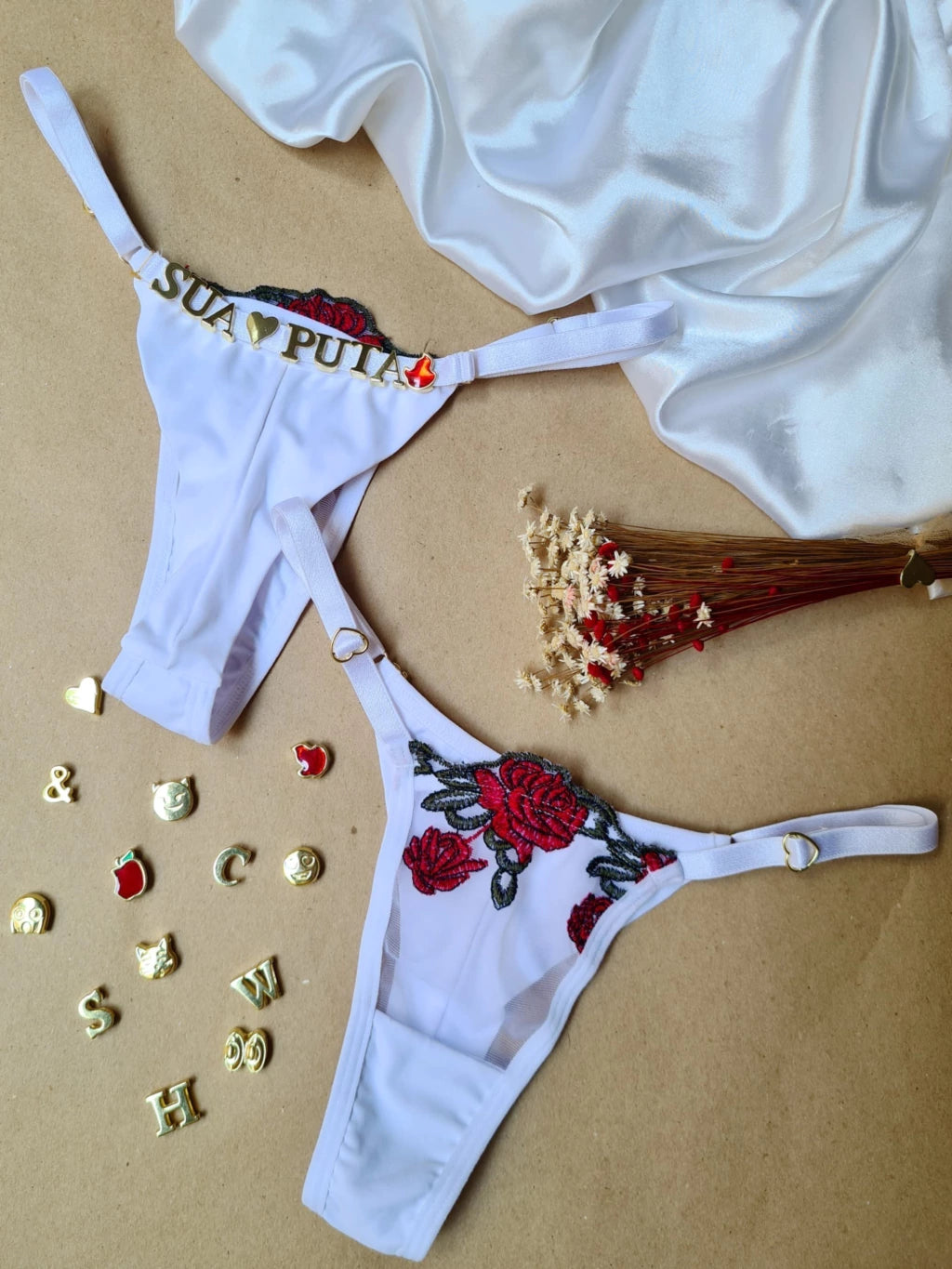 FIO PERSONALIZAVEL TULE BORDADO DUPLO