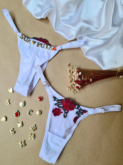 FIO PERSONALIZAVEL TULE BORDADO DUPLO