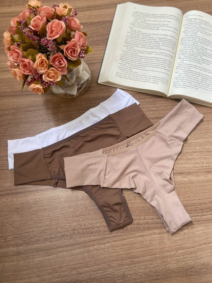 Calcinha pala média fio duplo