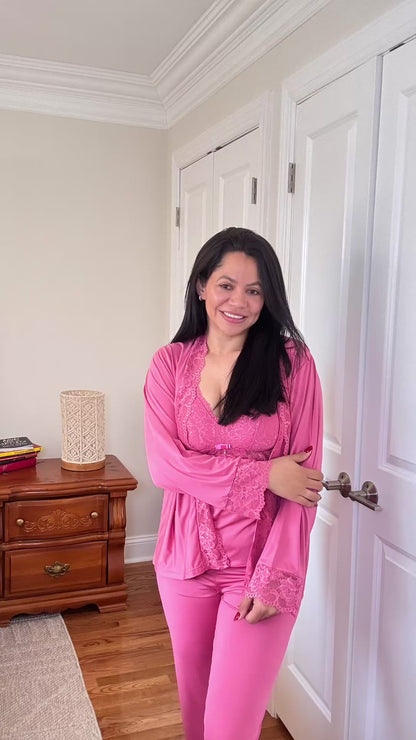 Luxury 3-Piece Microfiber Pajama Set